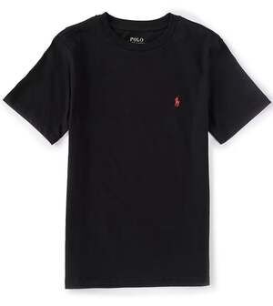 Polo Ralph Lauren Boys Cotton Crewneck T-Shirt, Black